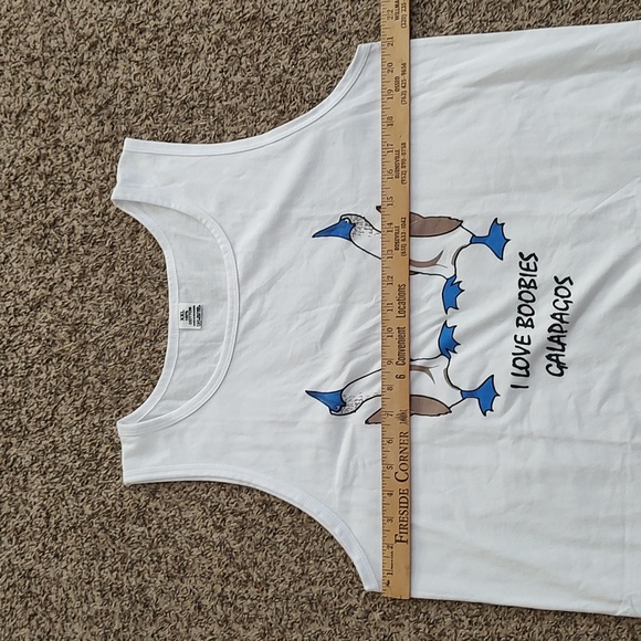 I Love Boobies Galapagos Graphic White Sleeveless Vests Women's Size XXL - Picture 7 of 12